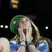 Michigan juniors Colleen Doyle reacts to a play during a watch party at Crisler Arena on Monday, April 8. Daniel Brenner I AnnArbor.com